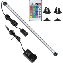 Pengfu Shop 48CM Tarzı Akvaryum Dalgıç Lam Rgb LED Ab Tak Su Geçirmez Uzaktan Kumanda 28 cm 48 cm 16 Çeşit Renk Balık Tankı Işık Çubuğu (Yurt Dışından)