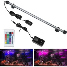 Pengfu Shop 48CM Tarzı Akvaryum Dalgıç Lam Rgb LED Ab Tak Su Geçirmez Uzaktan Kumanda 28 cm 48 cm 16 Çeşit Renk Balık Tankı Işık Çubuğu (Yurt Dışından)