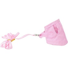Pengfu Shop Pembe Tarzı S Beden Küçük Pet Ayarlanabilir Yumuşak Çizgili Koşum Tasma Kuş Papağan Fare Hamster Gelincik Sıçan Evcil Hayvan Domuz Tasma Açık Çekiş Halat # (Yurt Dışından)