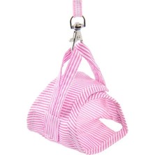 Pengfu Shop Pembe Tarzı S Beden Küçük Pet Ayarlanabilir Yumuşak Çizgili Koşum Tasma Kuş Papağan Fare Hamster Gelincik Sıçan Evcil Hayvan Domuz Tasma Açık Çekiş Halat # (Yurt Dışından)