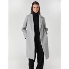 Koton 3Wak00072Ew Gri Melanj Grm Kadın Outerwear Kaban