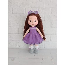 Oyuncak Park Mor Güzeli Fatoş Bebek Amigurumi Organik Oyuncak