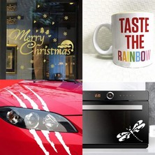 Luoditong Shop No.3 Tarzı 1 M Renkli Yapışkanlı Zanaat Kalıcı Vinil Rulo Tasarım Yazı Filmi Kupa Camı Çıkartma Noel Kartı Dıy Kendinden Yapışkanlı Film (Yurt Dışından)
