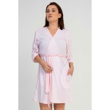 Kadın Büyük Beden Kapri Kol Rosebloom Sabahlık C3T2N1601