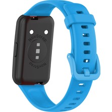 Novstrap Huawei Band 7 ile Uyumlu Kordon Tam Uyumlu Pimli Liquid Silikon Kordon Kayış
