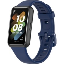 Novstrap Huawei Band 7 ile Uyumlu Kordon Tam Uyumlu Pimli Liquid Silikon Kordon Kayış