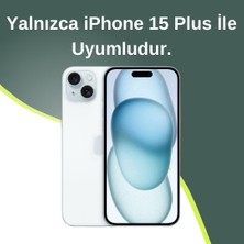 Paladyum Case iPhone 15 Plus Uyumlu Lux Işıltılı Inci Charmlı Kalpli Kılıf