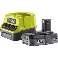 Ryobi RC18120120 18VOLT / 2,0 Ah Li-Ion Yedek Akü ve Akü Şarj Cihazı