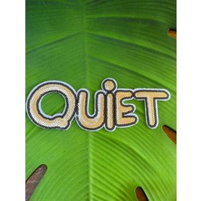Gönülden Tasarım 20X6 cm Ütü Ile Yapışan Payetli Quiet Aplike Dikiş Aksesuarı