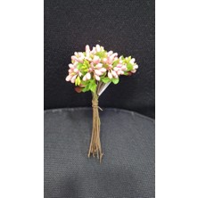 Es Dekor Onikili Mini Cipso Pink Yapay Pıtır Çiçek 14CM Dekoratif Tamamlayıcı Dekorasyon Hediyelik 1 Adet