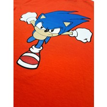 Bonboner Kids Erkek Çocuk Sonic Baskılı Turuncu Tişort Siyah Şort Ikili Takım