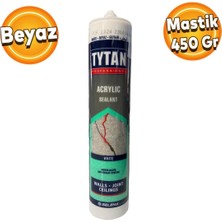 Tytan Genel Amaçlı Beyaz Akrilik Mastik Silikon Kokusuz Boyanabilir 450 gr