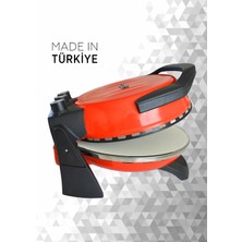 Gözdehome Kırmızı Erato Taşfırınım Pizza Makinesi, Lahmacun Makinesi Doğal Taş Fırın - Timer - 400 °c