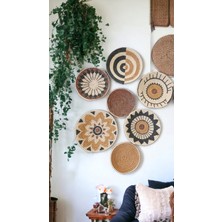 Atlas Home Art 7 Parça Hasır Duvar Tabağı Seti
