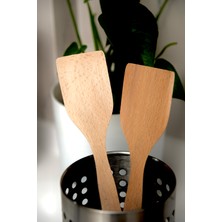 AhşapMadeni Gürgen Spatula 30 cm 2 Adet