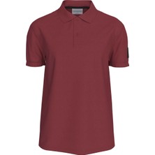 Calvin Klein Jeans Düz Bordo Erkek Polo T-Shirt J30J323394XA0