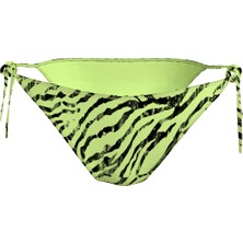 Calvin Klein Yeşil - Siyah Kadın Bikini Alt Strıng Sıde Tıe-Prınt KW0KW023360IC