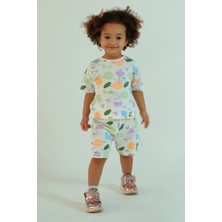 Harika Kids Kız Çocuk Tavşan Baskılı Şortlu Ikili Takım