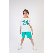 Harika Kids Erkek Çocuk Yakalı Gabardin Şortlu 2'li Takım
