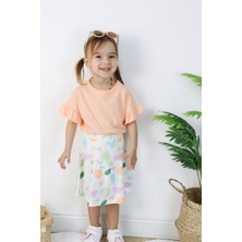 Harika Kids Kız Çocuk Geometrik Desen Etekli Takım