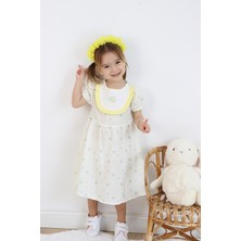 Harika Kids Kız Çocuk Dokuma Kumaş  Diz Altı Elbise