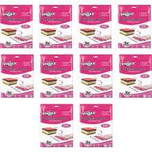 Vindex Vakumlu Giyisi Yastık Yorgan Saklama Torbası Poşeti Hurç - Xx Large - 80X100 Cm. - 10 Paket