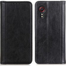 Seashell Digital Samsung Galaxy Xcover 7 Bölünmüş Deri Litchi Dokulu Telefon Kılıfı (Yurt Dışından)