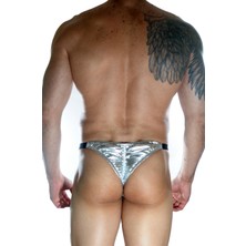 Alışveriş Parkı Erkek  Arkası Büzgülü Gümüş Brazillian Slip