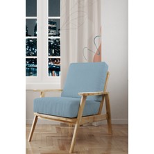 Moud's Farmer Desenli Süet Oturma Odası Salon Fon Perde Dijital Baskılı Ekstrafor Büzgü Tek Kanat PRD-1108