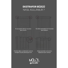 Moud's Beyaz Üçgen Desenli Süet Oturma Odası Salon Fon Perde Baskılı Ekstrafor Büzgü Tek Kanat PRD-1071