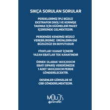 Moud's Turkey Ethnic Desenli Süet Oturma Odası Salon Fon Perde Baskılı Ekstrafor Büzgü Tek Kanat PRD-1085