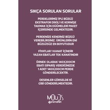 Moud's Mandala Etnik Desenli Süet Oturma Odası Salon Fon Perde Baskılı Ekstrafor Büzgü Tek Kanat PRD-1100