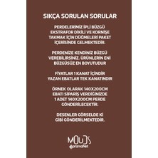 Moud's Best Pastel Desenli Süet Oturma Odası Salon Fon Perde Baskılı Ekstrafor Büzgü Tek Kanat PRD-1049