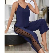 Rasa Home Wear Tül Detaylı Askılı Pijama Takımı
