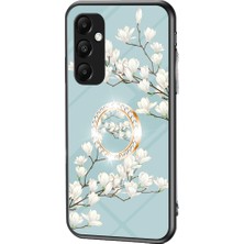 Seashell Digital Samsung Galaxy A35 5g Temperli Cam Yüzük Kickstand Gardenias Telefon Kılıfı (Yurt Dışından)