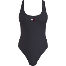 Tommy Hilfiger Koyu Lacivert Kadın Mayo One Pıece (Ext Sızes, C1G UW0UW0509