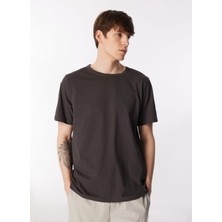 Wrangler Bisiklet Yaka Antrasit Erkek T-Shirt W241575003 Bisiklet Yaka T-Shirt