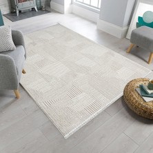 Halıcı Emin Rome Koleksiyonu 427 Bej Akrilik Parlak Yumuşak Dokulu Salon Mutfak Antre Halı Yolluk