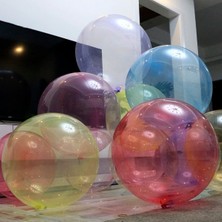 Elgala Şeffaf Balon 20 Inç (Yaklaşık 50 Cm) Içine Süs Koyulabilen Çok Amaçlı Balon 3 Adet