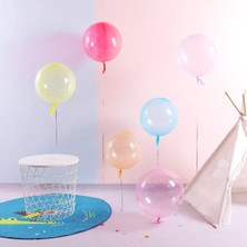 Elgala Şeffaf Balon 20 Inç (Yaklaşık 50 Cm) Içine Süs Koyulabilen Çok Amaçlı Balon 3 Adet