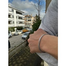 Arvens Silver Erkek Bileklik Kadın Paslanmaz Çelik Unısex Çizilmez Renk Atmaz