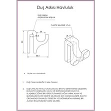 3 Boyutlu Hepsi Beyaz Duşakabin Askısı - Beyaz Havlu Askılık - 10 mm Cam Kalınlığına Uygun