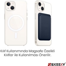 Sneezy Iphone 13 Mini-13-13 Pro-13 Pro Max Uyumlu Birinci Sınıf Magsafe Cüzdan Magsafe Deri Kartlık