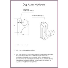3 Boyutlu Hepsi Siyah Duşakabin Askısı - Siyah Havlu Askılık - 4 mm Cam Kalınlığına Uygun