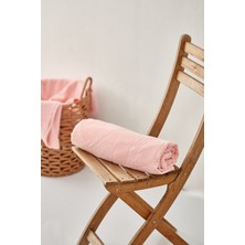 Red Palm Antibakteriyal %100 Doğal Pamuk Yavruağzı Pembe Banyo Havlusu 90 x 160 cm