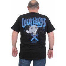 Moc Grande Mocgrande Erkek Büyük Beden Sıfır Yaka T-Shirt Cool Boys 24125 Sıyah