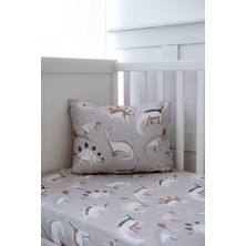 Nou Dinozorlu Organik Bebek Lastikli Çarşaf Seti (120X200+20) - Dinosaurs