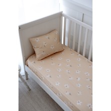 Nou Nergis Bahçesi Organik Bebek Lastikli Çarşaf Seti (120X200+20) - Spiring Daffodil