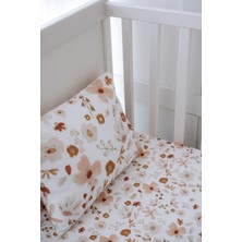 Nou Çiçek Bahçesi Organik Bebek Lastikli Çarşaf Seti (120X200+20) - Floral Joys