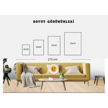 Efsa Sanat Tasarım Çerçeveli Modern 3'lü Tabloseti - Renkli Manzaralar - BH2016